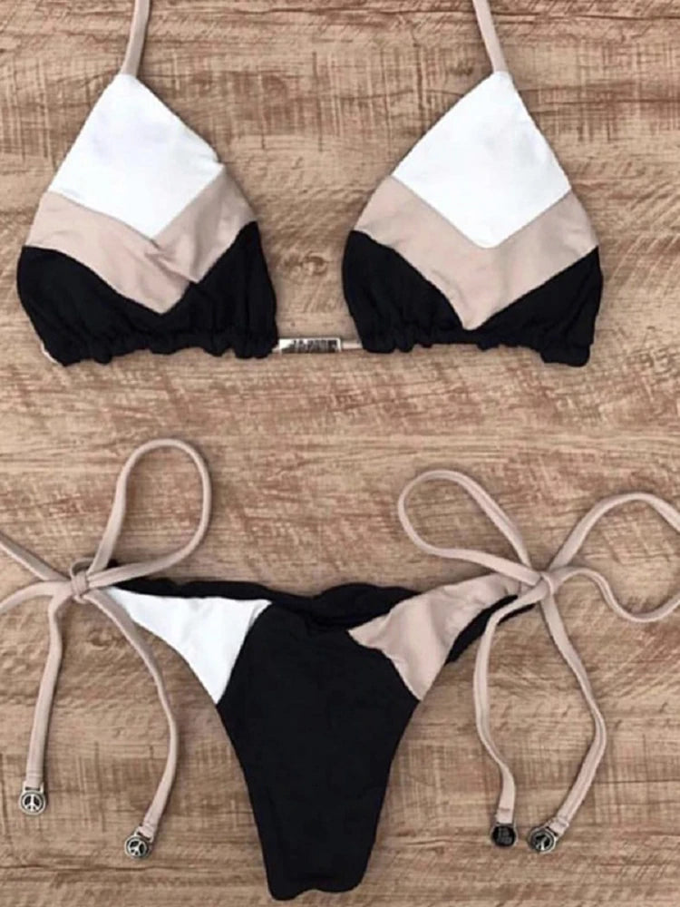 2023 Sexy Bikini multicolore maillot de bain femmes maillots de bain Push Up côtelé Bikini ensemble brésilien maillot de bain vêtements de plage baigneur Biquini