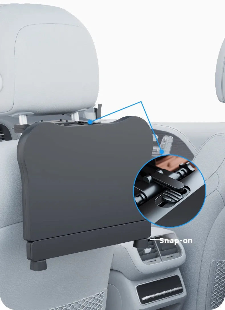 360 °   Table rotative pour plateau de voiture – Support de siège arrière en ABS, porte-ordinateur portable et porte-boissons pour les voyages sur route