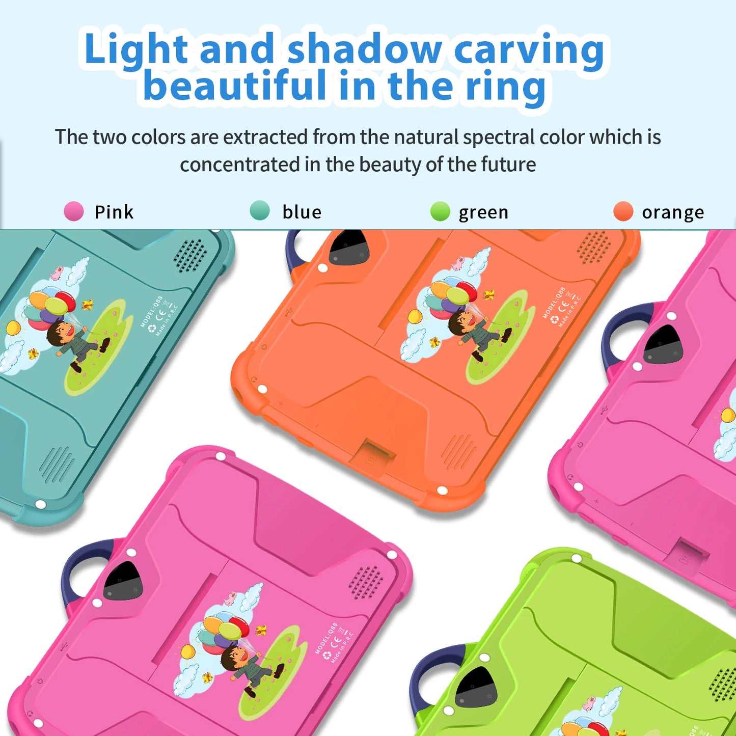 Nouveau modèle de dessin animé enfants tablette 7 pouces Quad Core 4GB RAM 64GB ROM Android apprentissage jeux éducatifs tablettes cadeaux pour enfants