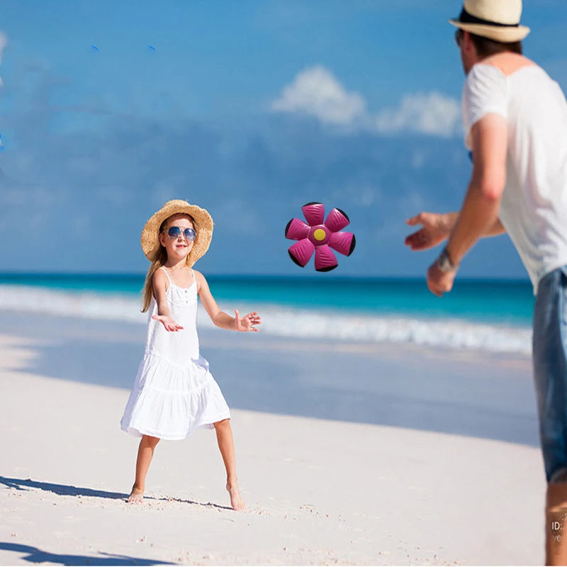 Blue Flying Saucer Ball, Outdoor Parent-Child Toy, Magic Foot Deformation, Foot Pressure Relief, Venting Ball
