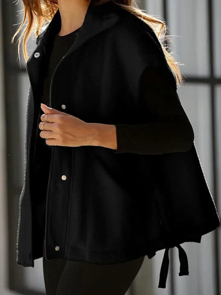 Chaleco polar de felpa para mujer, de talla grande, sin mangas, Sherpa, cálido, con botones, prendas de abrigo con bolsillos