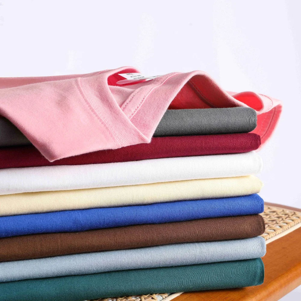 T-Shirt 100% Coton Unisexe Respirant — Ample Manches Courtes Décontracté Été