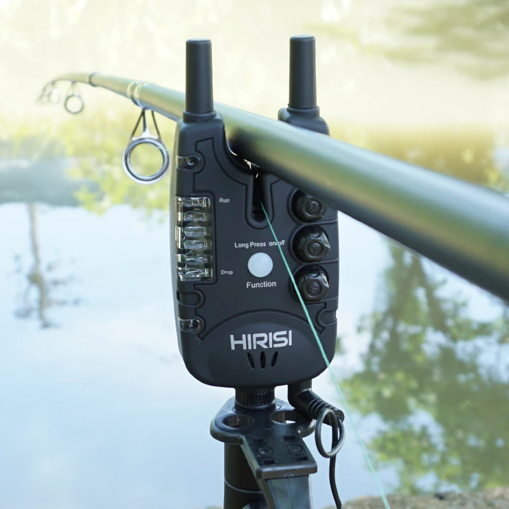 Alarmes de pêche à la carpe Hirisi avec lumière LED, volume, tonalité et sensibilité réglables, indicateurs de morsure de pêche B150