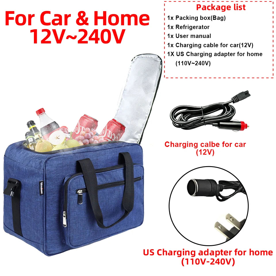 Réfrigérateur Portable pour voiture, 25l, semi-conducteur, pliable, chauffage, refroidissement, sac isolant, voiture, usage domestique, pique-nique, Camping essentiel