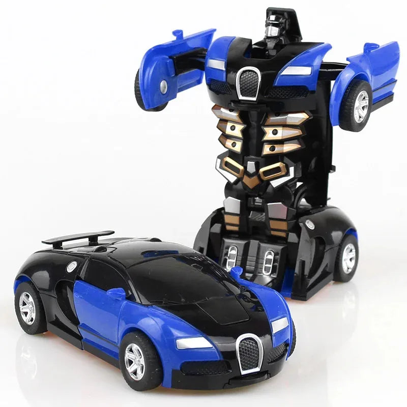 Robot de deformación automática anticolisiones de un clic, regalo para niño, coche de juguete de doble forma, modelo interactivo para padre e hijo
