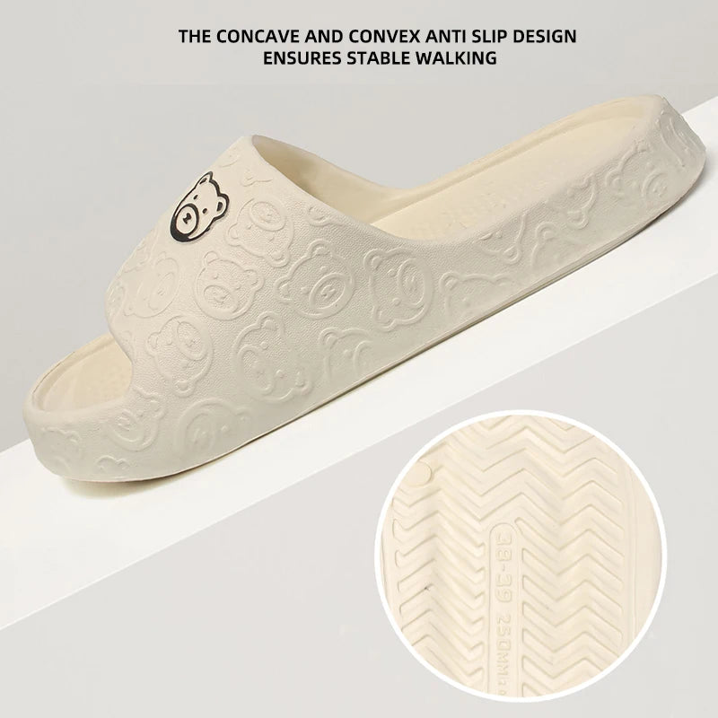 Women's EVA Summer Slippers, Comfortable Slip-on Indoor Shoes, Cute Cartoon Design