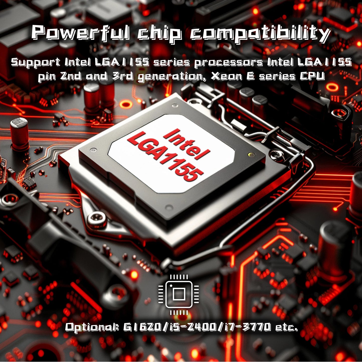 ZSUS H61 carte mère LGA 1155 cartes mères de bureau prenant en charge la RAM DDR3 avec Interface NVME M.2 USB2.0 SATA2.0