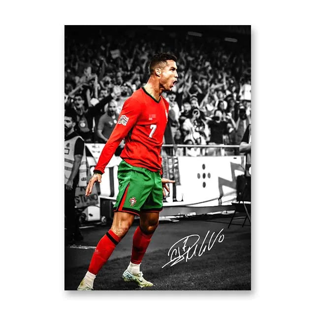 Affiche Toile Star Football — Décoration Murale Moderne Sans Cadre