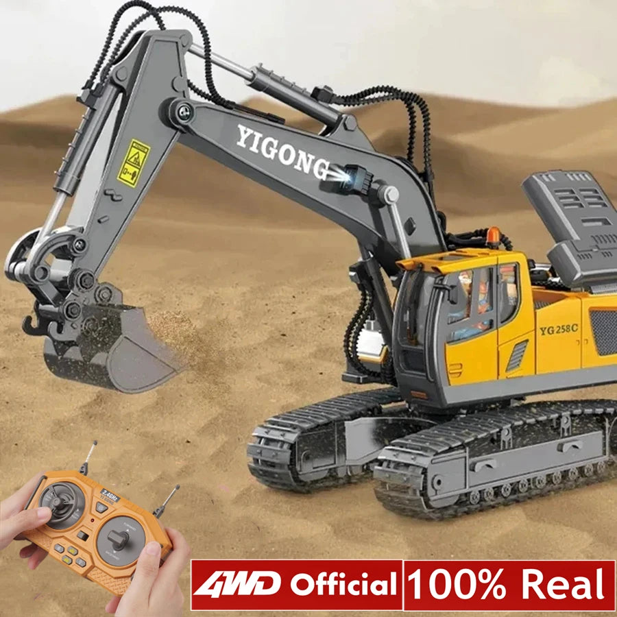 Pelle télécommandée 4WD, camion à benne basculante en alliage 4x4, Bulldozer, modèle Radio, voiture RC, véhicule de Construction, jouet, cadeaux pour enfants