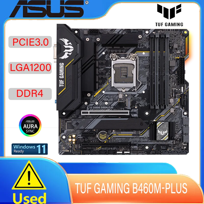 Carte mère ASUS TUF GAMING B460M PLUS mATX Intel B460 DDR4, SATA 6 Gbps, USB 3.2 Gen 1 128G LGA 1200 CPU