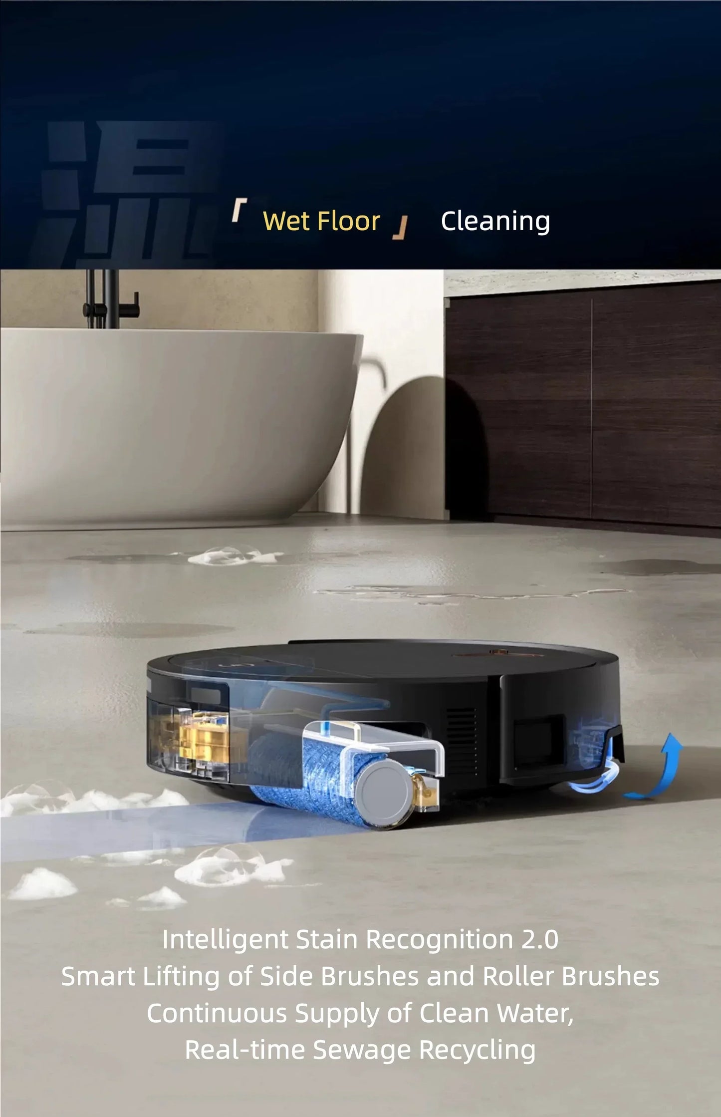 ECOVACS DEEBOT X9 Pro 16600Pa Suction Mopping Robot Auto-washing Mop Edge Cleaning ZeroTangle for Home Robot Vacuum Cleaner Floor Washer Shampooer Home Cleaning