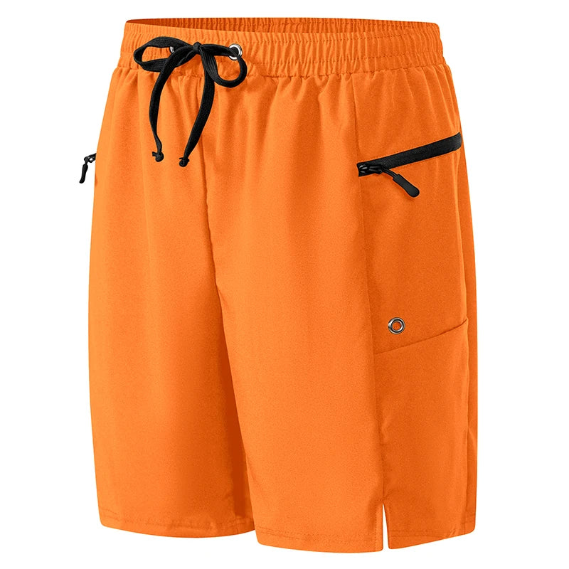 Short de plage d'été pour hommes avec poches zippées, short de planche à séchage rapide avec doublure en maille, maillot de bain, maillot de bain