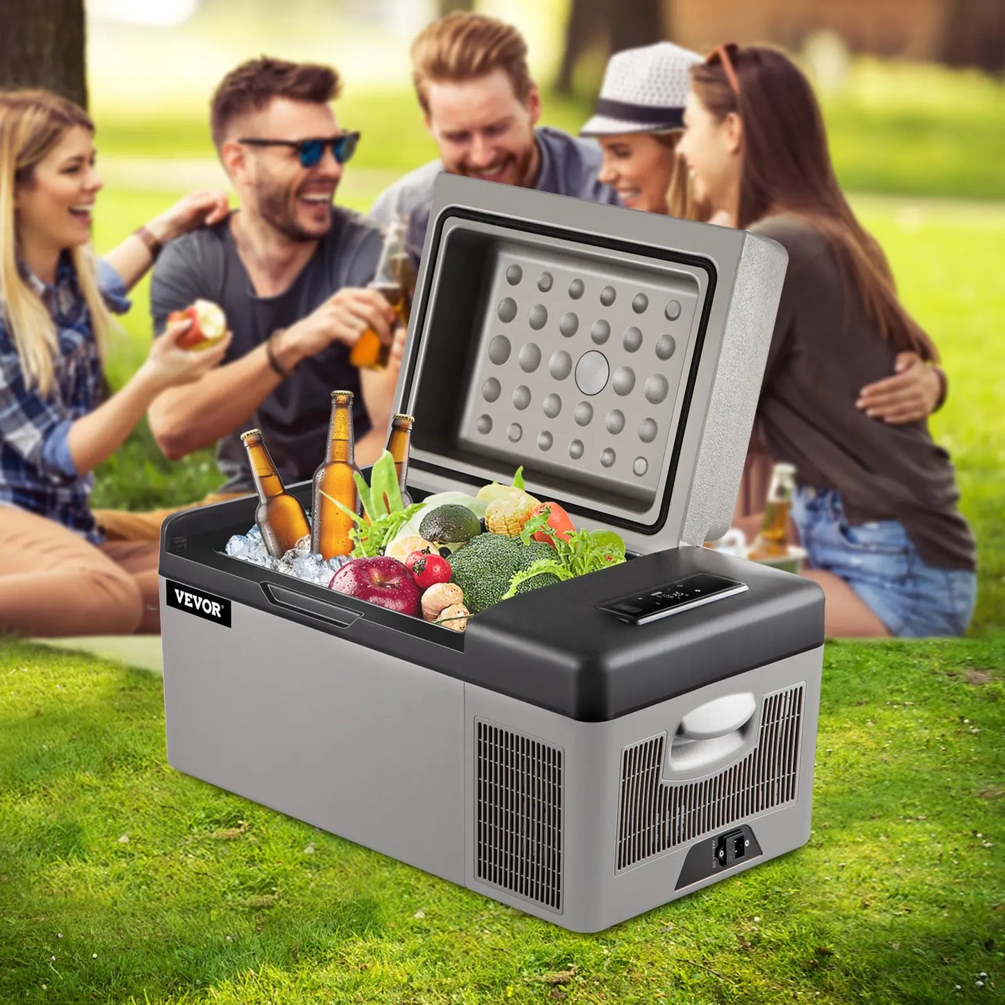 Glacière électrique de voiture 15/20L — compresseur portable, contrôle par application, camping, voyage