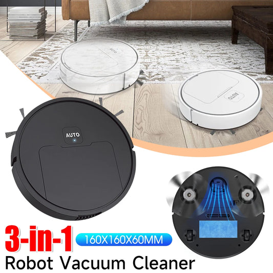 3-in-1 Smart Sweeping Robot Vacuum Cleaner, Automatic Sweeping and Cleaning Machine, USB Rechargeable, Cleaning Appliances, New