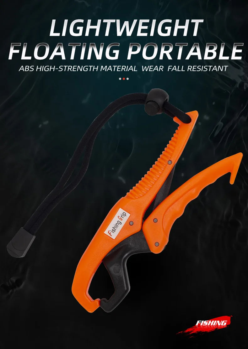 Pince à poisson ShareShark en plastique ABS blanc avec corde réglable, pince à lèvres flottante, outils de pêche