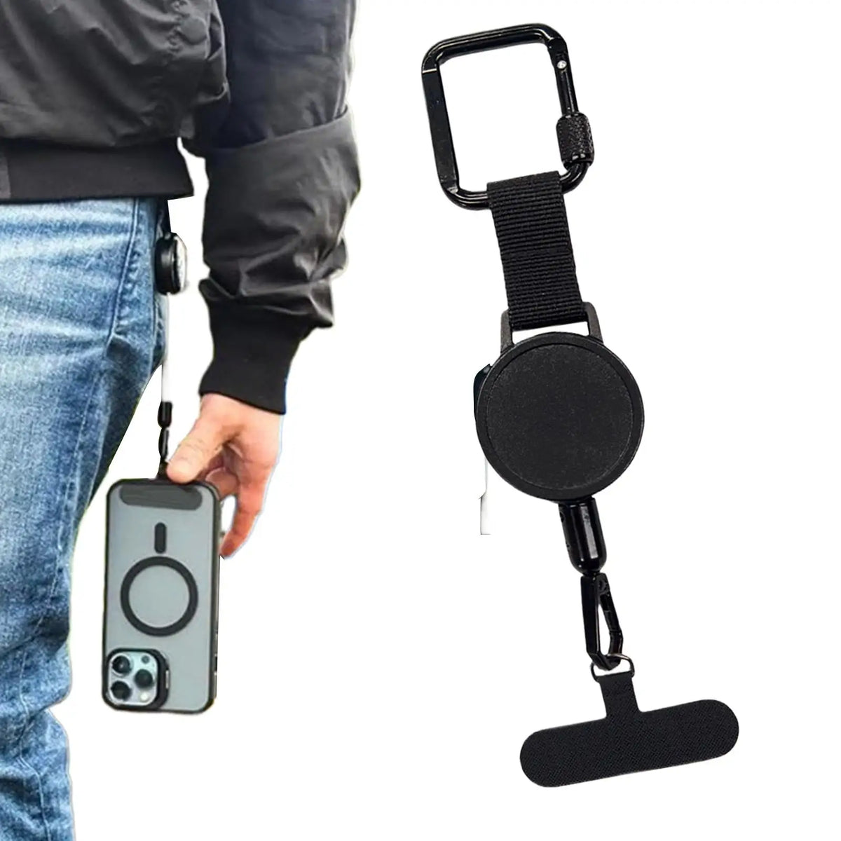Support de téléphone antivol rétractable, sangle de lanière de téléphone portable, attache de sécurité pour Smartphone avec Clip de ceinture pour voyage en plein air