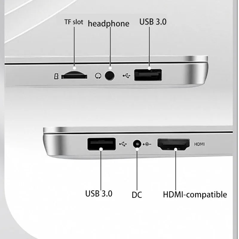 Ordinateur portable 14 pouces Windows 10 — 6 Go RAM, SSD, USB 3.0, WiFi, Bluetooth, Ultrabook