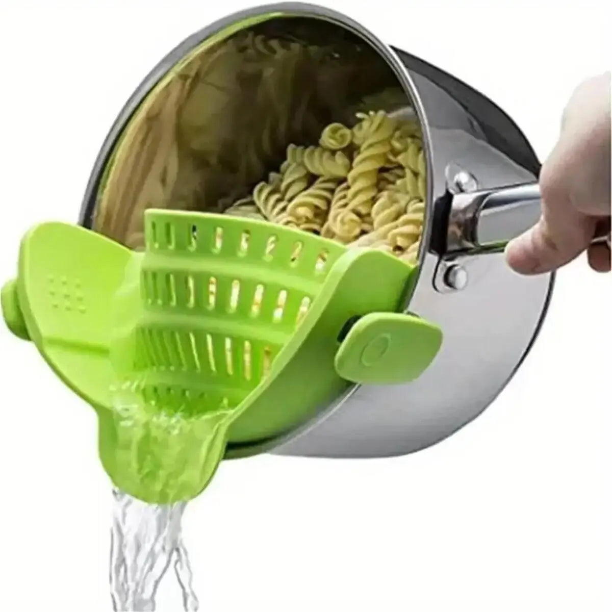 Adjustable Silicone Clip-On Colander, Pots and Bowls, Proximity Strainer, Noodle and Pasta Liner, 1PC