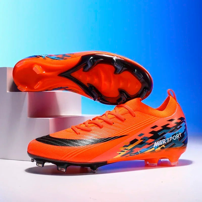 qztzx Chaussures de Football SG Homme Cuir Verni Basses Imperméables — Professionnel, Pelouse EU 32–48