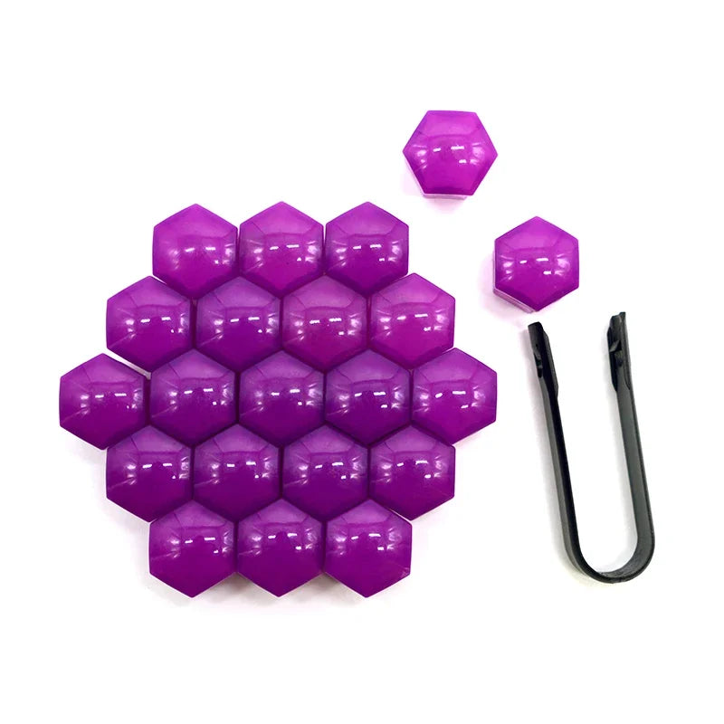 20pcs Car Wheel Nut Caps, Anti-rust Car Hub Screw Protective Covers, Car Tire Screw Caps, Nut Bolt Covers, Automotive Exterior 17/19/21mm