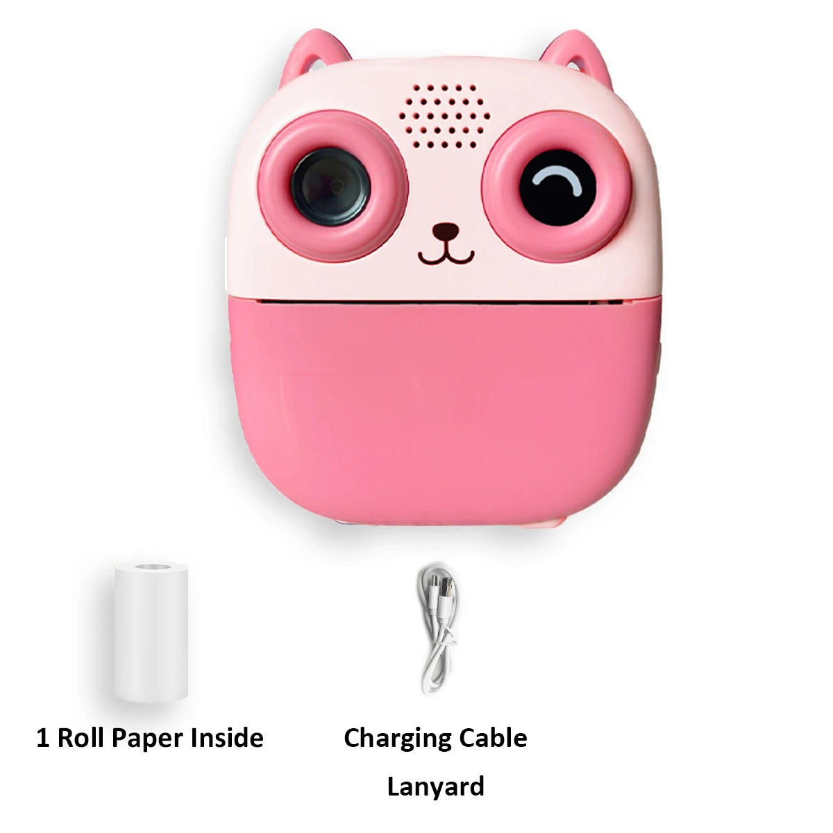 Cámara de impresión instantánea, cámara multifuncional para niños pequeños con impresión de fotos instantánea, cámara digital de 2,4 pulgadas con pantalla HD para fotos