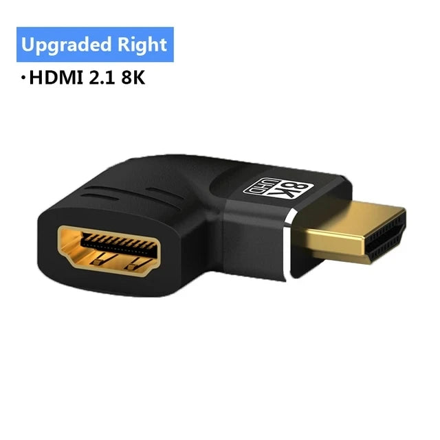 Adaptador HDMI 2.1, 8K, de 90 a 270 grados macho a hembra, 8k60Hz 4k120Hz, 48Gbps, compatible con PS5/4, HDTV, Roku, TV Stick, PC