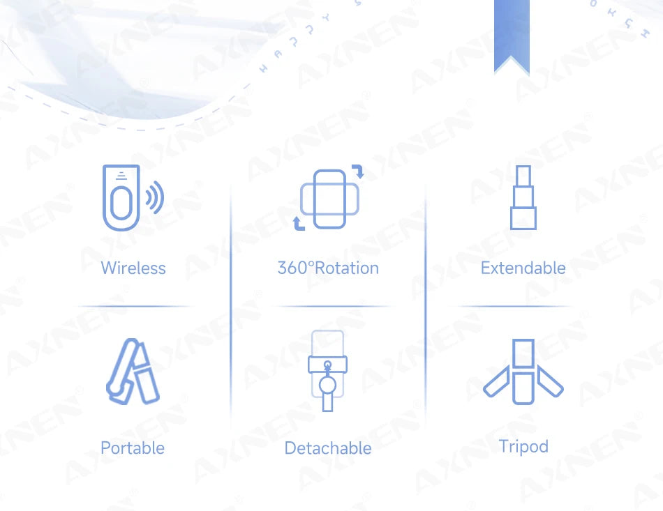 Trépied perche à selfie Bluetooth — support bureau, téléphone, obturateur télécommande sans fil, lumière de remplissage