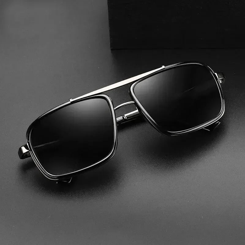 Lunettes de soleil polarisées Punk pour hommes, Vintage, mode Steampunk, carrées, pour la conduite, pour les voyages d'été, UV400