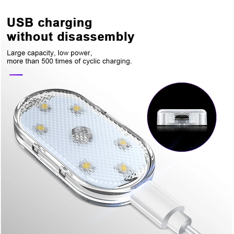BLALION-Wireless LED Touch Lights for Car, Magnetic Interior Lighting, Roof Ceiling Light, Reading Lamp, Auto Door Lamp, USB Charging, 5V