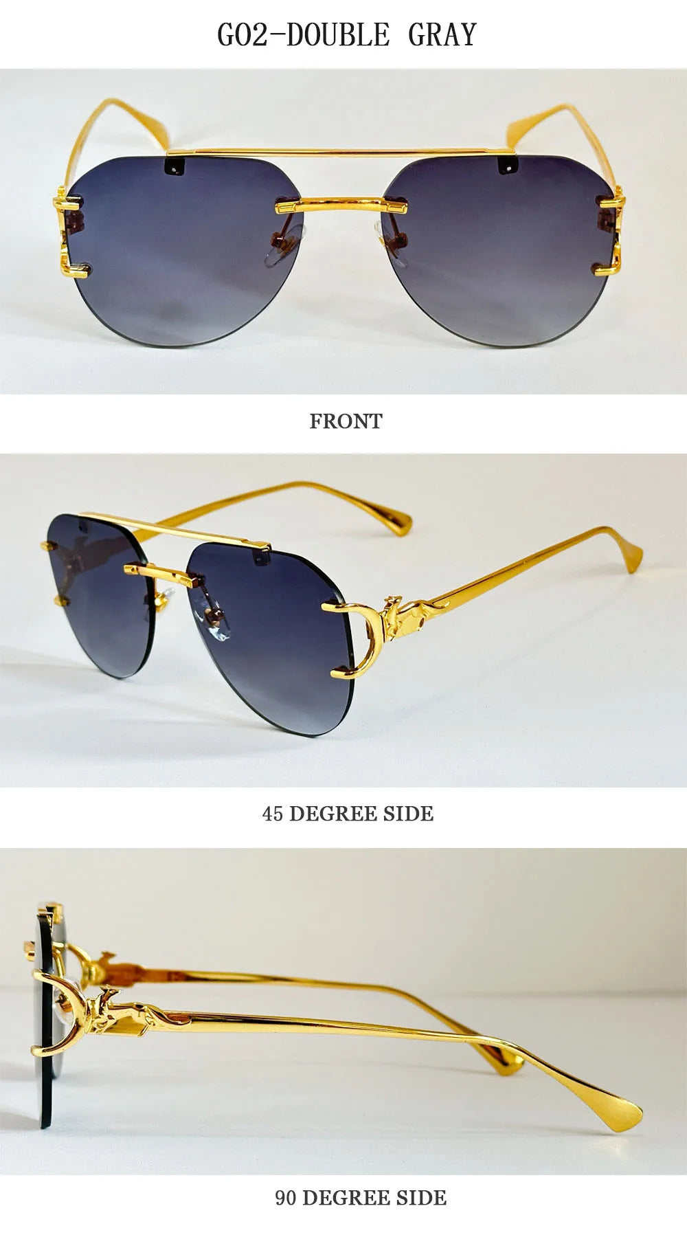 Lunettes de soleil femmes sans monture ovale — mode, vintage, 2025
