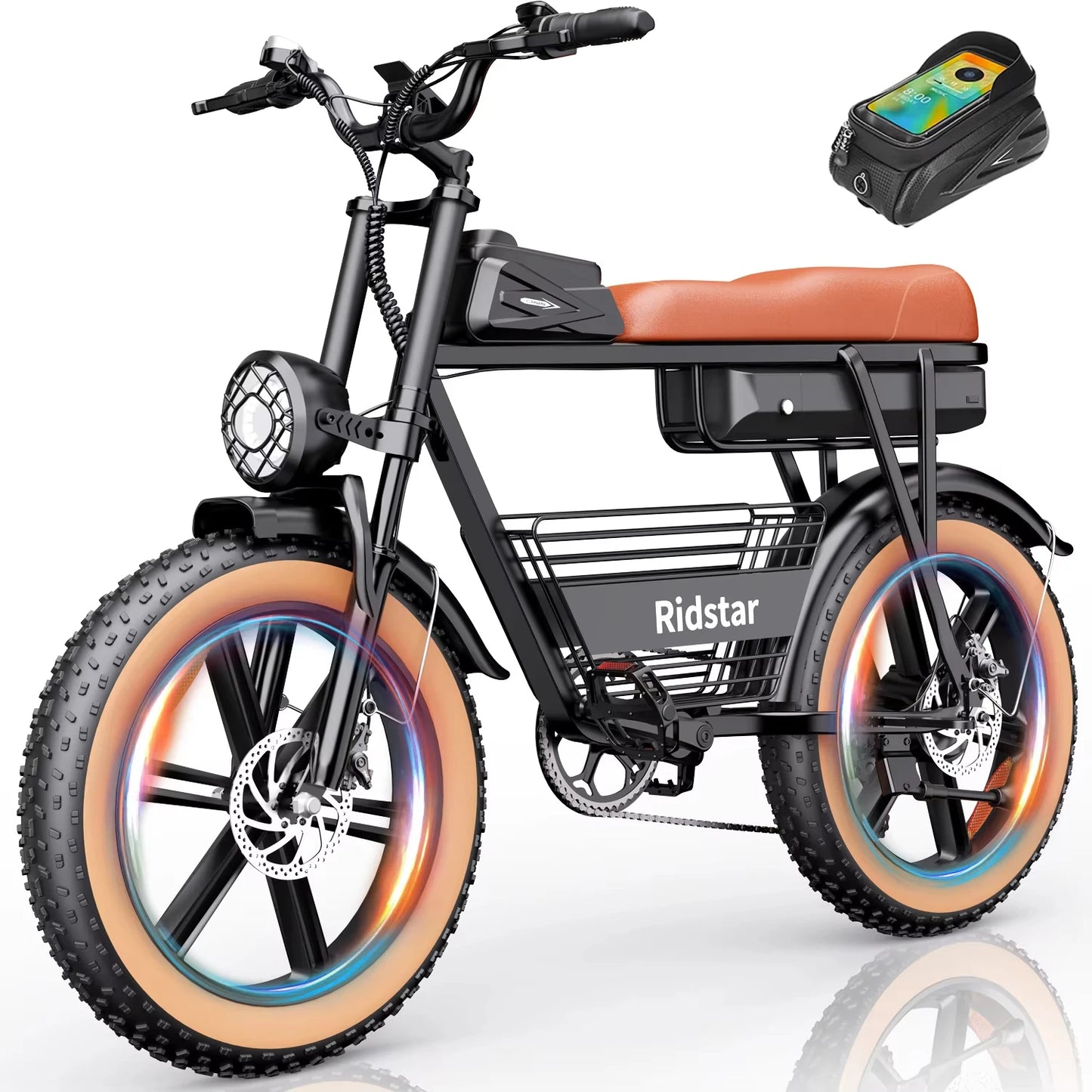 1000W 48V20AH Electric Battery Lithium All-Terrain Ebike Motorcycle 20*4.0 Fat Tire with Storage Box Electric Bicycle