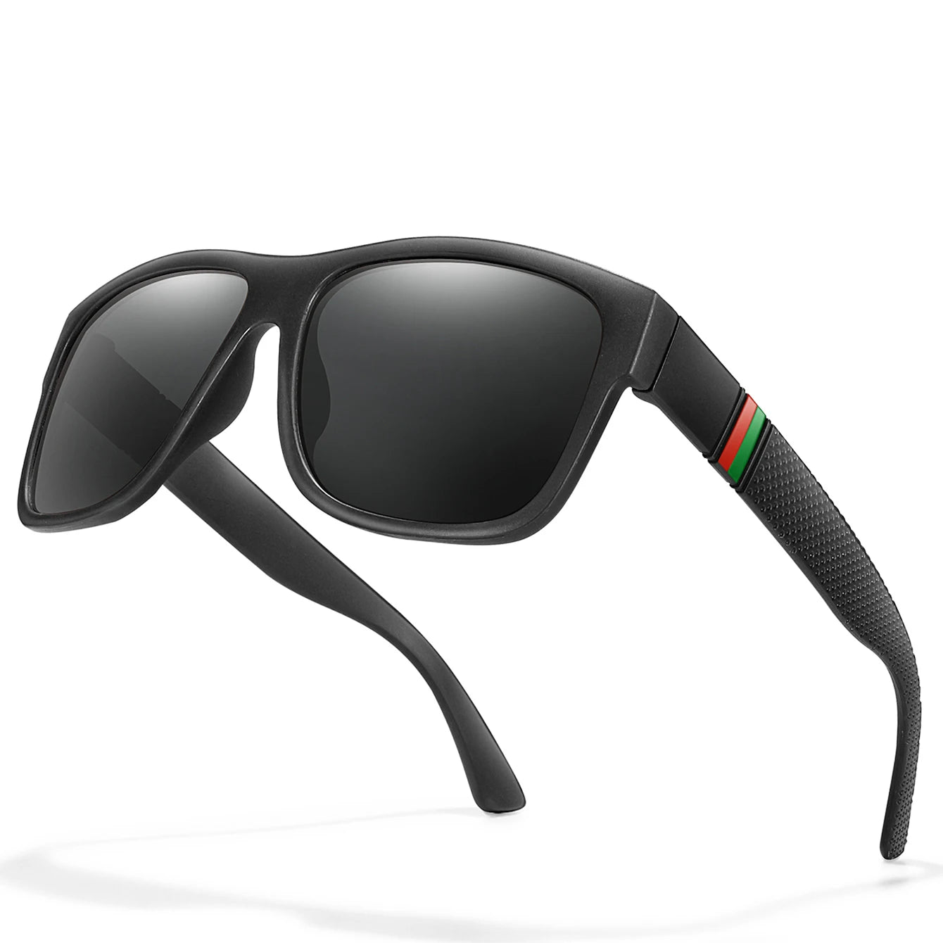 Gafas de sol polarizadas cuadradas clásicas para hombre, para pesca, conducción al aire libre, ciclismo, carrera, vintage, montura grande, UV400