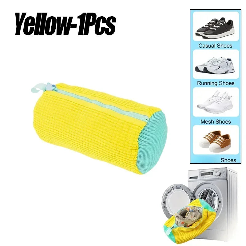 Bolsas de lavandería, bolsa para lavar zapatos en lavadora, con cremallera, con forro polar grueso en el interior, perfecta para zapatillas deportivas y zapatos casuales