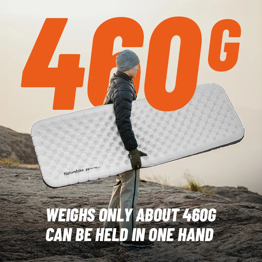 Naturehike 2026 Matelas de camping gonflable ultraléger, valeur R de 6,5, chaud pour l'hiver, épaisseur de 10 cm, tapis de couchage portable d'extérieur, lit d'air