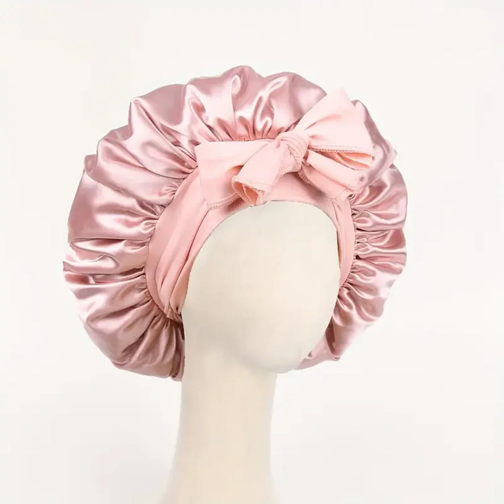 Adjustable Satin Bonnet for Men and Women, Sleeping Cap, Hair, Heavy Band