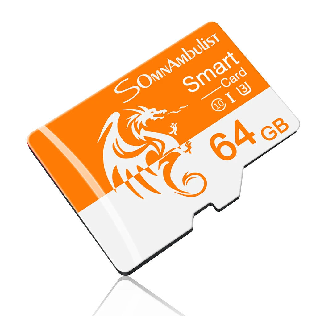 Carte mémoire haute vitesse 64 Go — C10, U3, A1, mini TF, compatible appareils de surveillance audio