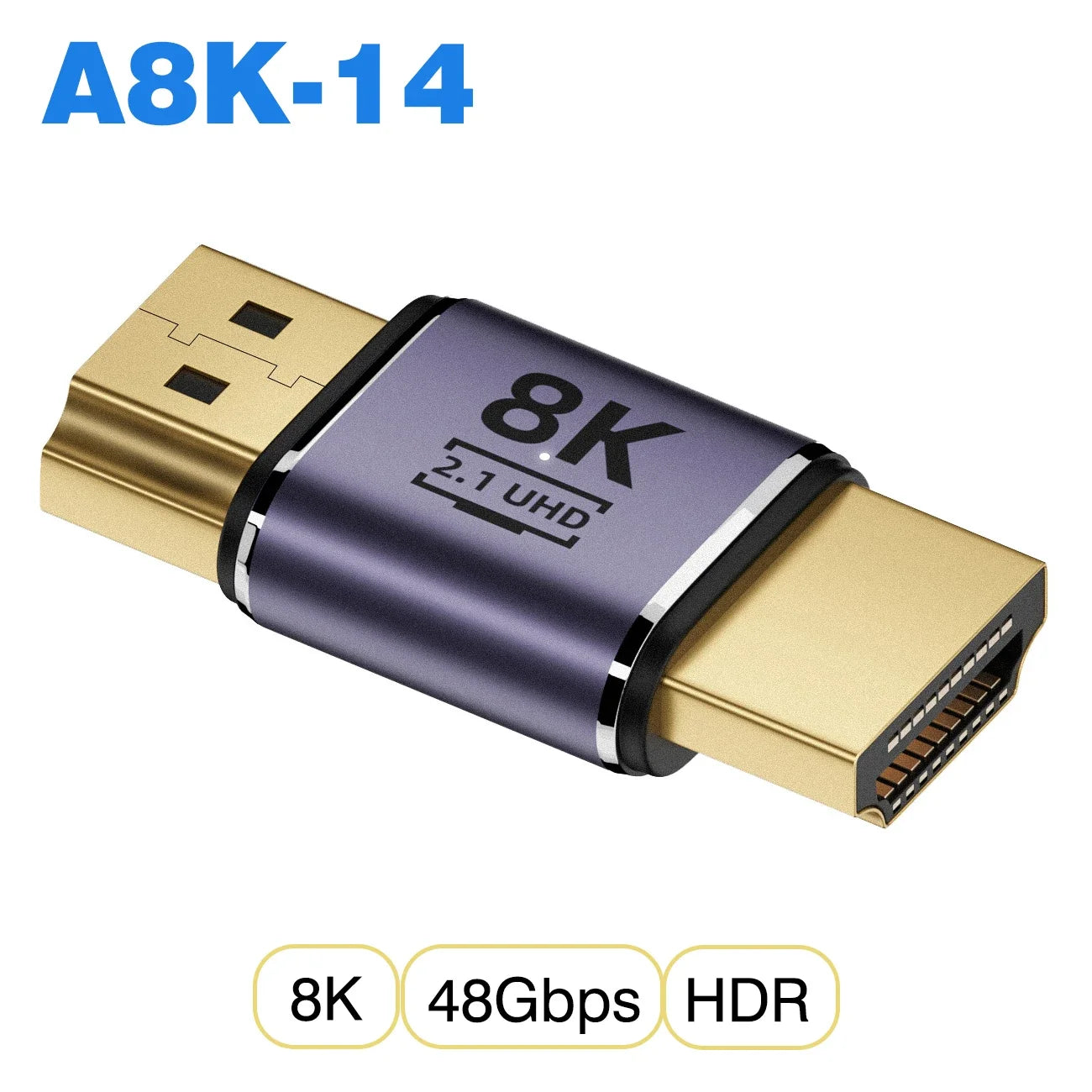 Convertisseur mini micro HDMI vers HDMI 2.1 — 48Gbps, 8K60Hz, 4K120Hz, projecteur, HDTV