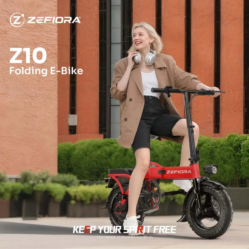【Marca+】Bicicleta eléctrica para adultos de 1000 W, 48 V, aleación de aluminio, 14 pulgadas, bicicleta eléctrica, freno delantero ajustable, asiento, para ciclismo, bicicleta eléctrica