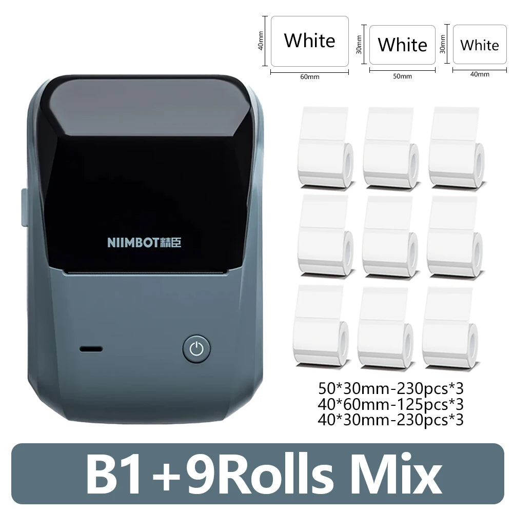 Mini imprimante thermique portable — auto-adhésive, étiqueteuse Bluetooth, autocollants de poche