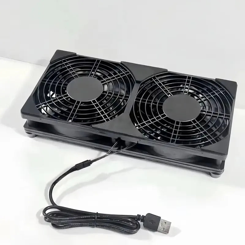 Ventilateur de boîtier d'ordinateur alimenté par USB 120mm 5V, refroidisseur de châssis silencieux pour routeur TV chat, vis de refroidissement, filet de protection 12cm