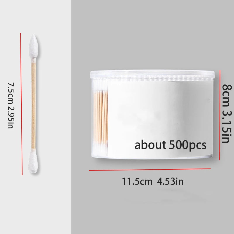Coton-Tige Jetable Double Extrémité — Lot de 100 Pièces Oreilles & Démaquillage