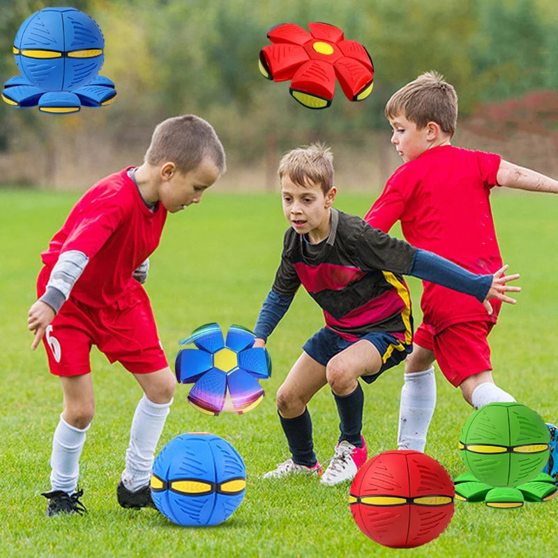 Blue Flying Saucer Ball, Outdoor Parent-Child Toy, Magic Foot Deformation, Foot Pressure Relief, Venting Ball