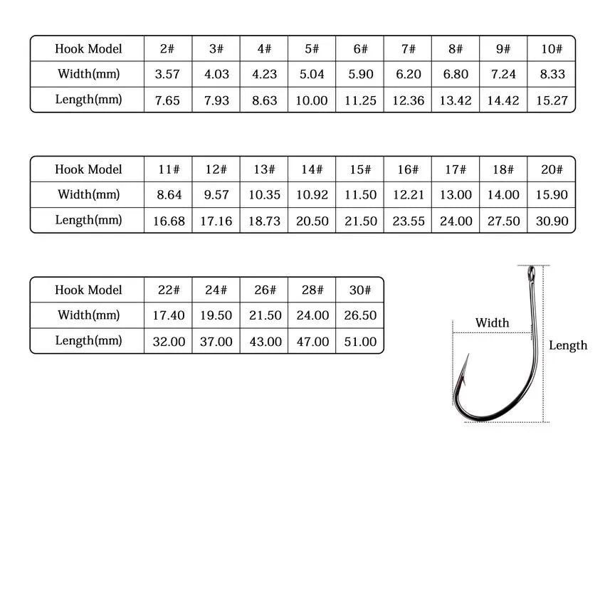 50/10 pièces boîte haute teneur en carbone Maruseigo crochet de pêche poisson gabarit crochet japon carpe crochet pêche cercle crochets mouche matériel de pêche