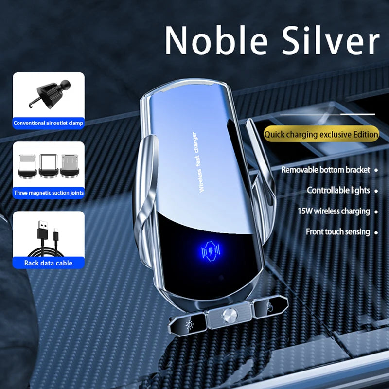 Wireless Car Charger, Magnetic Cell Phone Mount, 360° Rotating Car GPS Holder for iPhone Xiaomi