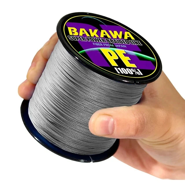 BAKAWA-Lignes de pêche tressées, Multimessieurs, Fil de carpe, Degré de conversion, PE, 4 brins, Japon, 100m, 300m, 500m, 1000m