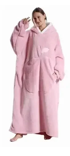 Men's and Women's Extra Long Lace-Up Hooded, Long Sleeved, Untied, Wearable