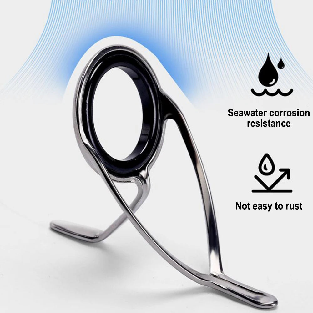 Kit de 9 anneaux de guidage de canne à pêche en acier inoxydable pour réparation et remplacement – Outils de pêche