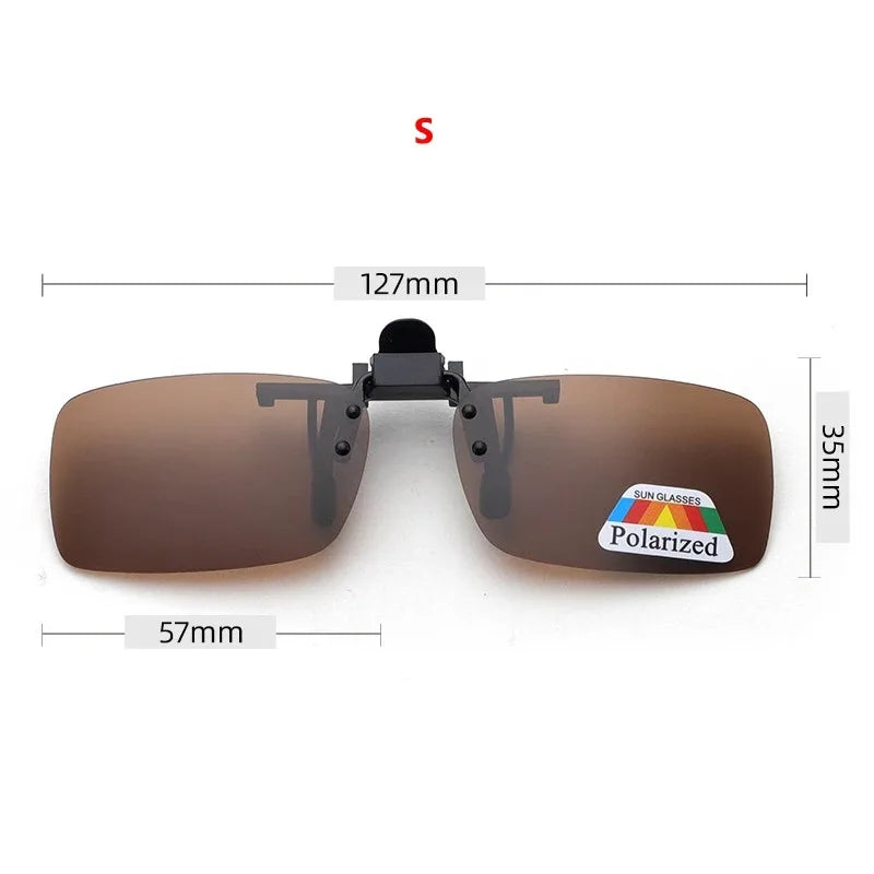Lunettes de soleil polarisées à lentilles grises, 4 couleurs, Clip rabattable UV 380, pour la conduite, la pêche, la Vision nocturne