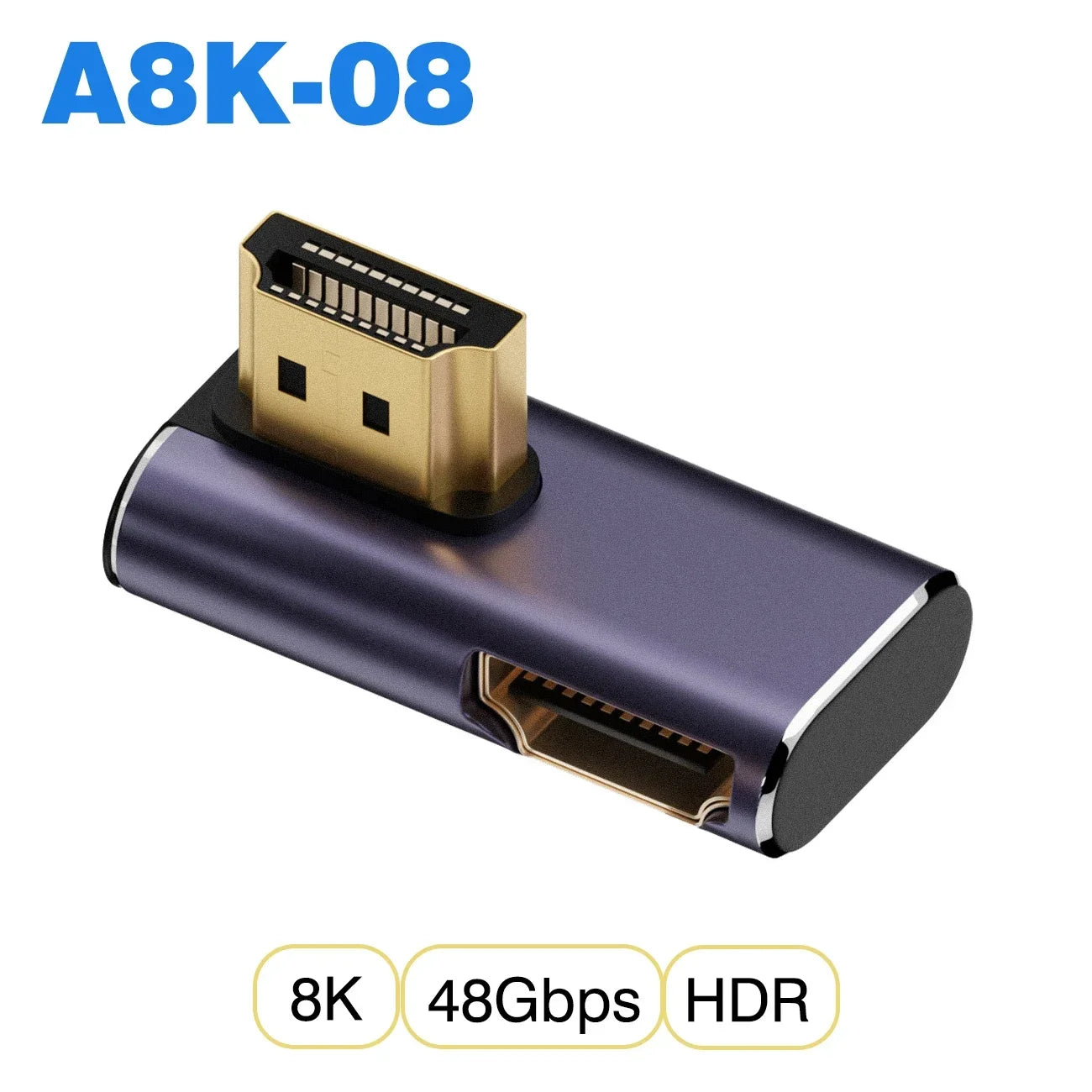 Convertisseur mini micro HDMI vers HDMI 2.1 — 48Gbps, 8K60Hz, 4K120Hz, projecteur, HDTV