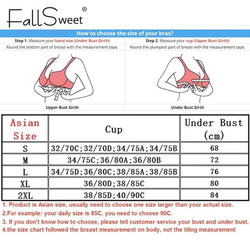 Bralette Fallsweet — Fermeture Frontale, Sans Fil & Couverture Complète